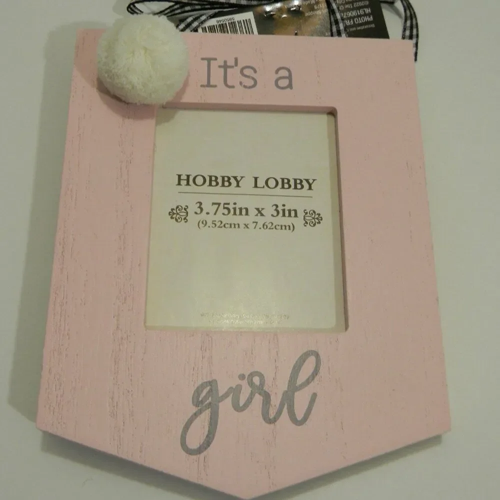 It's A Girl Ultrasound Frame NEW Pink Ornament Grandparent Gift Keepsake NEW